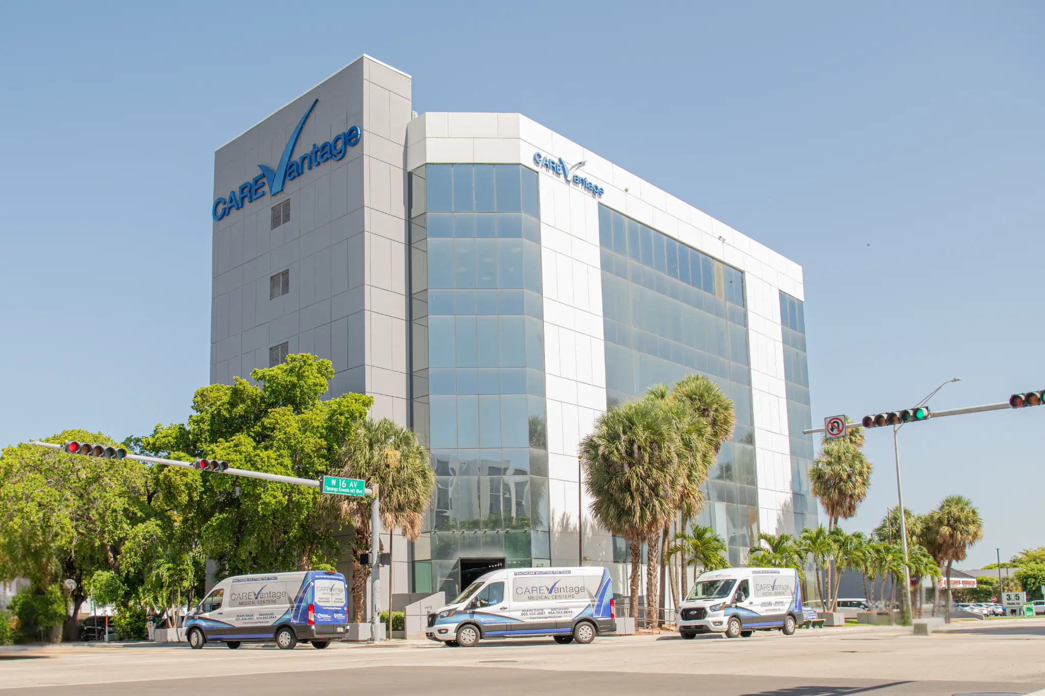 Exterior of the CareVantage center in Hialeah